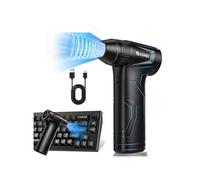 XJUGEZ Mini Souffleur Air Comprimé, Souffleur Electrique P ortable 160 000 tr/min, 4 Vitesses de Ventilation avec Port de Type-C, Idéal pour Nettoyage de la Maison et de la Voiture, à L'extérieur