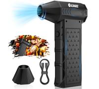 XJUGEZ Souffleur Air Comprimé avec Buse Amovible, Dépoussiéreur Electrique 130 000 tr/min, 4 Vitesses, Souffleur Electrique pour PC,Clavier,Voiture,Feuilles,Neige, Barbecue,Design Star