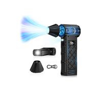 XJUGEZ Souffleur Air Comprimé avec Écran, Dépoussiéreur Electrique 130 000 tr/min avec Éclairage Auxiliaire LED et Lampe de Poche 3 Modes,Design Diamant,4 Vitesses pour Voiture,Clavier,Barbecue