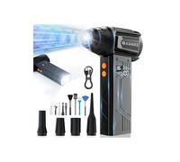 XJUGEZ Souffleur Air Comprimé avec Lampe de Poche,180000 tr/min, Souffleur Électrique 4 -Vitesses avec Affichage avec Buses Multi-Usages pour Clavier, Extérieur,Car, Maison,Air Comprimé Nettoyage PC