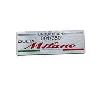 XJYBF Métal Emblème Badge pour Alfa Romeo Giulia, Body Stickers Insigne Autocollant Decal Décoration Voiture Styling Accessoires