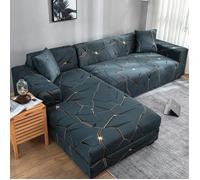 XJYDNCG Housse Canapé d'angle,3 Places+2 Places+2 Taie d'oreiller,Extensible Couverture de Canapé en Forme de L