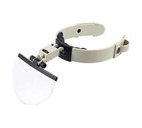 XJZHANG Loupe Frontale, 2X, 3,8X, 4,5X, 5,5X avec tête et éclairage LED, Lunettes Loupe Grossissant Mains Libres de l'amplificateur monté sur la tête, Lunettes de loupe de bijoutier