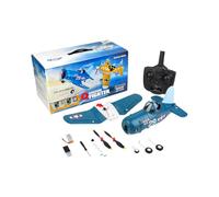 XK A500 Avion radiocommandé pour adultes, 350 mm d'envergure 3D/6G Gyro 2,4 GHz 4 CH EPP mousse à aile fixe RTF avec support RX externe, mini avion léger télécommandé