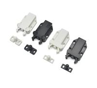 XK811-2 Type dissimulé grand noir blanc appuyez sur le butoir de porte en plastique un interrupteur à clé 1 pièces(XK811-2W1)