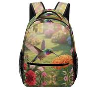 XKASKDFKE Sac A Dos Art colibri Pour Enfant Cartable Animal Sac D'ecole Ecole Scolaire Pour Garçons Filles Adolescents One Size