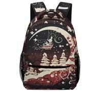 XKASKDFKE Sac À Dos Bonhomme de neige de Noël Cartable Célébration des fêtes Sacs D'école De Voyage Scolaire Pour Garçons Et Filles One Size