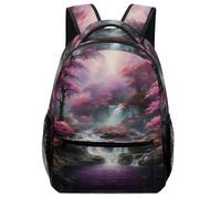 XKASKDFKE Sac À Dos Cascade forestière Cartables Enfants Beaux paysages Sac D'école Ecole De Livre Pour École Excursion Camping Voyage One Size
