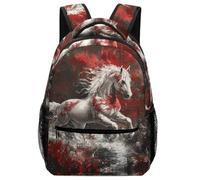XKASKDFKE Sac À Dos Cheval artistique Cartable Enfant Animal Sac D'école Ecole De Livre Pour Garçons Filles One Size