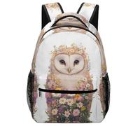 XKASKDFKE Sac À Dos Chouette blanche Pour Enfant Cartable Animaux Sac D'école Ecole De Livre Décontracté Voyage Léger One Size