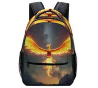 XKASKDFKE Sac À Dos Flame Phénix Cartable Enfant Créature fantastiques Sac D'école Ecole De Livre Pour Garçons Filles One Size