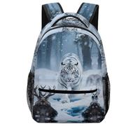 XKASKDFKE Sac À Dos Garçons Art puissance du tigre Cartable Enfant Animal Sac D'ecole Sac De Voyage Scolaire Pour Garcon Filles One Size