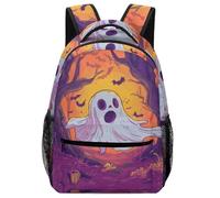 XKASKDFKE Sac À Dos Garçons Fantôme mignon Pour Enfant Cartable Cadeaux d'Halloween Sacs D'école De Voyage Livre Scolaire Maternelle Primaire Fille Garçons One Size