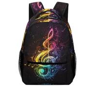 XKASKDFKE Sac À Dos Garçons Musique Note Pour Enfant Cartable Art Musique Sacs D'école De Voyage Livre Pour Ado Enfant One Size