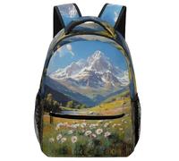 XKASKDFKE Sac À Dos Garçons Paysage de montagne enneigée Pour Enfant Cartable Beaux paysages Sac D'école Ecole De Livre Décontracté Voyage Léger One Size
