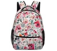 XKASKDFKE Sac À Dos Garçons Watercolor Fleurs Cartable Plante Sac D'école De Voyage Scolaire Pour École Excursion Camping One Size