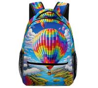 XKASKDFKE Sac À Dos Montgolfière Cartable Enfant Beaux paysages Sac D'école Ecole De Livre Pour Garçons Filles One Size