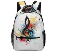 XKASKDFKE Sac À Dos Musique Notes Art Cartable Score Sac D'école Ecole Scolaire Pour Garçons Filles Adolescents One Size