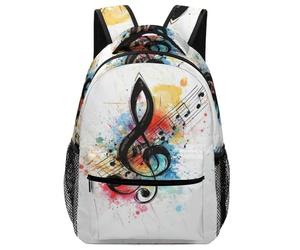 XKASKDFKE Sac À Dos Musique Notes Art Cartable Score Sac D'école Ecole Scolaire Pour Garçons Filles Adolescents One Size