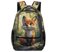 XKASKDFKE Sac A Dos Pour Garçon Beau renard Cartable Animal Sac D'école Ecole De Livre Pour Garcon Filles One Size