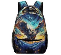 XKASKDFKE Sac À Dos Pour Garçon Chouette moderne Cartable Animaux Sac D'école Ecole De Livre Filles Garçons One Size