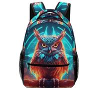 XKASKDFKE Sac À Dos Pour Garçon Chouette moderne Cartable Animaux Sacs D'école De Voyage Livre Pour École Excursion Camping One Size