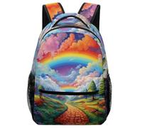 XKASKDFKE Sac À Dos Pour Garçon Magnifique arc-en-ciel Cartables Enfants Beaux paysages Sac D'école De Voyage Livre Pour Garçons Filles One Size