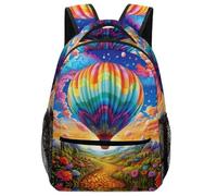 XKASKDFKE Sac À Dos Pour Garçon Montgolfière Cartable Enfant Beaux paysages Sac D'école De Voyage Livre Pour Ado Enfant One Size