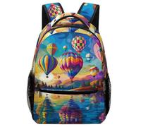 XKASKDFKE Sac À Dos Pour Garçon Montgolfière Cartable Enfant Beaux paysages Sac D'école De Voyage Livre Pour Ado Enfant One Size