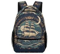 XKASKDFKE Sac À Dos Voilier artistiques Cartable Enfant Beaux paysages Sac D'école De Voyage Livre Enfants Retour À La Saison One Size