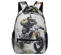 XKASKDFKE Sacs À Dos Action moto tout-terrain Cartables Enfants Véhicule Sacs D'école De Voyage Livre Pour Garcon Filles One Size