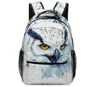 XKASKDFKE Sacs À Dos Chouette blanche Cartables Enfants Animaux Sacs D'école De Voyage Livre Pour Garcon Filles One Size