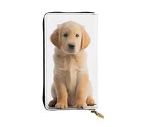 XKBFKLKMC Golden Retrievers Portefeuille long pour femme - Pochette de grande capacité en cuir synthétique avec fermeture éclair, porte-cartes et pièces de crédit pour tous les jours, les voyages, le