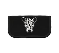 XKBFKLKMC Grande trousse à crayons noire avec imprimé tête de mort florale - Trousse élégante en toile pour le bureau, l'université, l'école, la papeterie pour filles et garçons, Noir et blanc Golf2