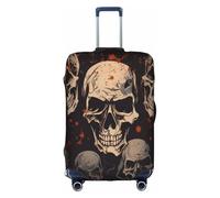 XKBFKLKMC Housse de protection lavable pour valise de 45,7 à 81,3 cm Motif tête de mort, 3D, XL, Organiseur de sac