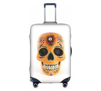 XKBFKLKMC Housse de protection lavable pour valise de 45,7 à 81,3 cm Motif tête de mort florale, 3D, M, Organiseur de sac