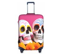 XKBFKLKMC Housse de protection lavable pour valises de 45,7 à 81,3 cm Motif floral et tête de mort, 3D, L, Organiseur de sac