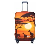 XKBFKLKMC Housse de protection pour valise, motif animal africain, coucher de soleil, housse de protection lavable, housse élastique pour chariot de voyage de 45,7 à 81,3 cm, 3D, M, Organiseur de sac