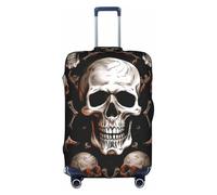 XKBFKLKMC Housse de protection pour valise, motif tête de mort, lavable, élastique, convient aux bagages de 45,7 à 81,3 cm, 3D, XL, Organiseur de sac