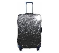 XKBFKLKMC Housse de protection pour valises à paillettes argentées brillantes - Lavables - Élastique - Convient aux bagages de 45,7 à 81,3 cm, 3D, M, Organiseur de sac