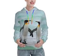 XKBFKLKMC Sweats à capuche pour femme - Imprimé pingouin mignon - Décontracté - Manches longues - Haut à capuche confortable - Chaud - Cordon de serrage avec poche, 3D, XL