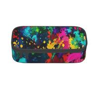 XKBFKLKMC Trousse à crayons avec impression 3D Cerises rouges de grande capacité avec compartiments, trousse à crayons pour filles, garçons, étudiants, Peinture abstraite colorée., Taille unique