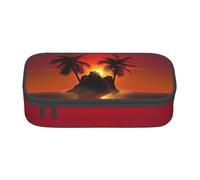 XKBFKLKMC Trousse à crayons avec impression 3D de hockey de grande capacité avec compartiments, trousse à crayons pour filles, garçons, étudiants, Tropical Sunset, Taille unique, Cartable