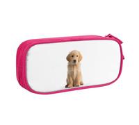XKBFKLKMC Trousse à crayons avec impression Golden Retrievers - Grande capacité - Avec compartiments - Fermeture éclair - Pour garçons et filles - Pour garçons et filles - Étudiants - Université
