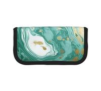 XKBFKLKMC Trousse à crayons grande capacité avec imprimé tête de mort d'Halloween - Trousse élégante en toile pour le bureau, l'université, l'école, la papeterie pour filles et garçons, Marbre doré