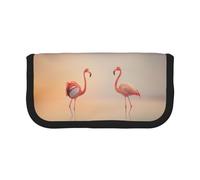 XKBFKLKMC Trousse à crayons grande capacité avec imprimé tête de mort - Trousse élégante en toile pour le bureau, l'université, l'école, la papeterie pour filles et garçons, flamant rose, Taille