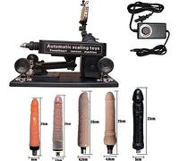 XKCGH Gode Automatique Sex Machine Extrême Extension électrique Fuck Sex Machine Gun Love Push Speed Machine de Sexe réglable Attachement télescopique avec Ventouse pour Femmes, godes, Noir ..