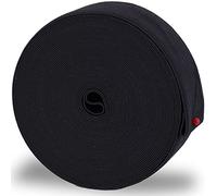 XKDOUS Bande élastique pour couture, 3,8 cm, 9 m, pour couture de taille et de pantalon, bande élastique en tricot noir pour perruque, haute élasticité