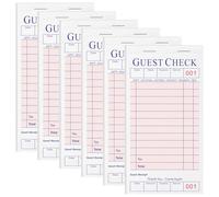 XKDOUS Lot de 6 carnets de serveur roses pour serveurs, carnets de chèques d'invités pour serveurs, carnets de serveuse pour restaurants, 300 commandes au total