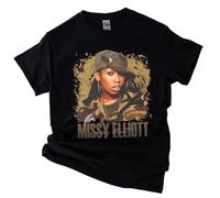 XKDSERTUTK Missy Elliot Singer Shirt Missy Elliott Tour 2024 T Shirt Out of This World ToBlackL